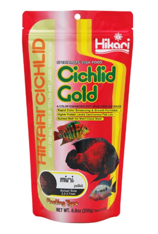 Hikari USA Cichlid Gold Pellets Fish Food 1ea/8.8 oz, Mini