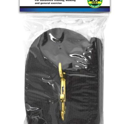 Four Paws Cotton Web Dog Lead Black, 1ea/15 Foot (1 ct)