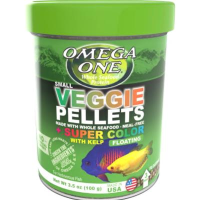 Omega One Super Color Veggie Floating Pellet w/Kelp Fish Food Small Pellets, 1ea/3.5 oz