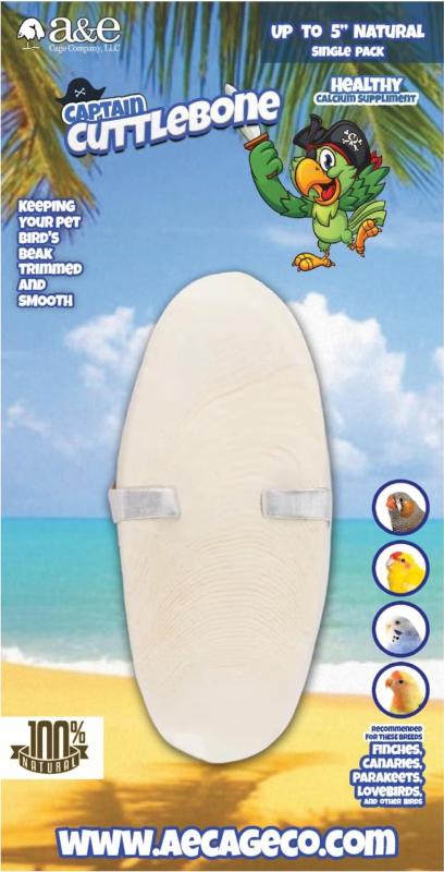 A & E Cages Natural Cuttlebone 1ea/5 in