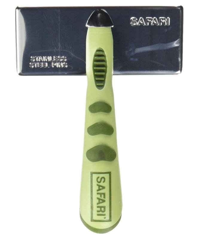 Safari Dog Soft Slicker Brush Light Green/Dark Green, 1ea/LG