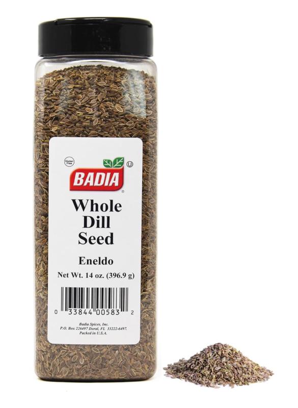 Badia Dill Seed Whole, 14 oz – Premium Spice for Pickling, Cooking & Seasoning