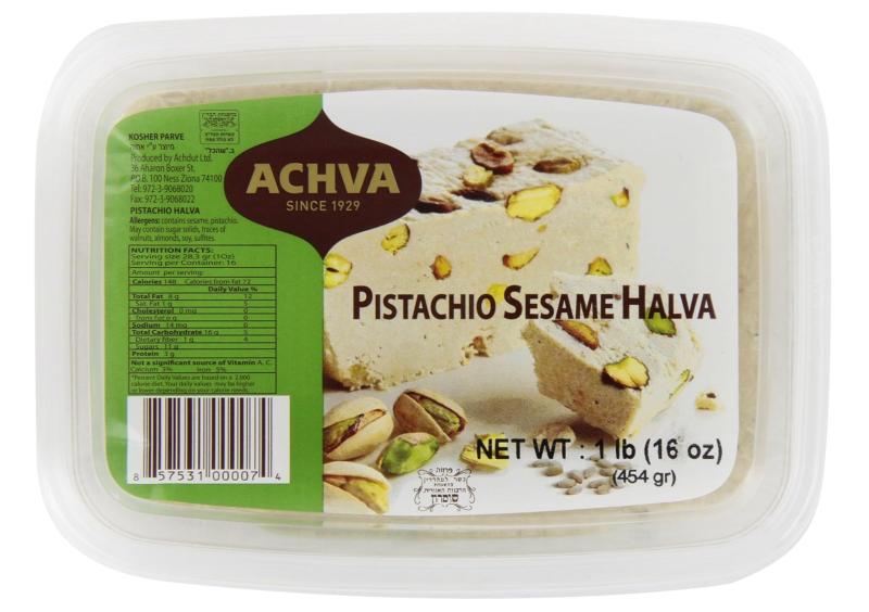 Achva Halva Pistachio 16-Ounce Trays