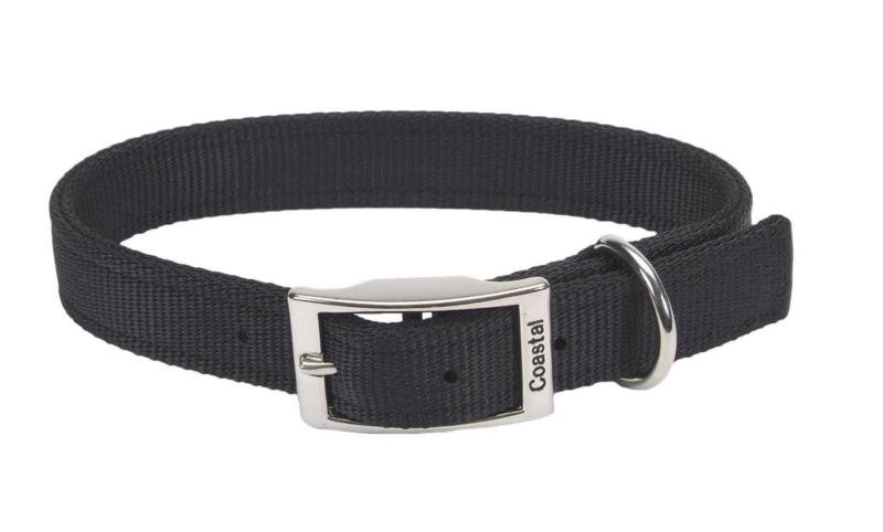 Coastal Double-Ply Nylon Dog Collar Black, 1ea/1 In X 20 in