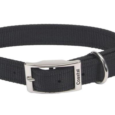 Coastal Double-Ply Nylon Dog Collar Black, 1ea/1 In X 20 in