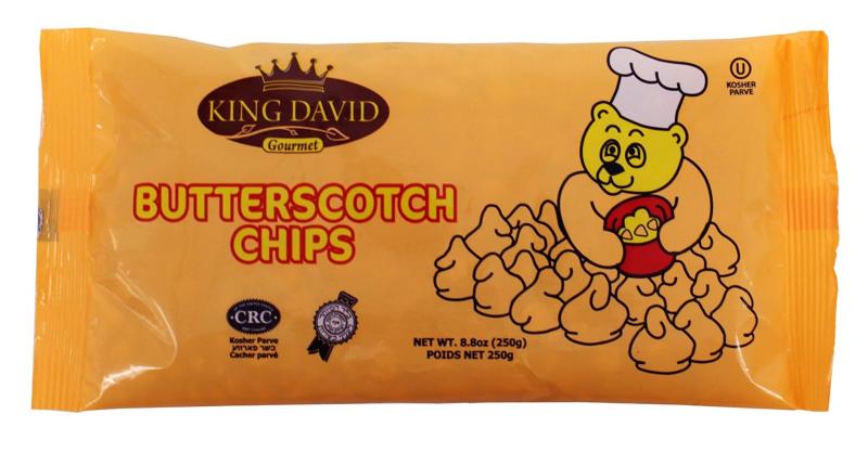King David Vegan Butterscotch Chips Non-dairy Lactose Free Kosher 8.81 Ounce