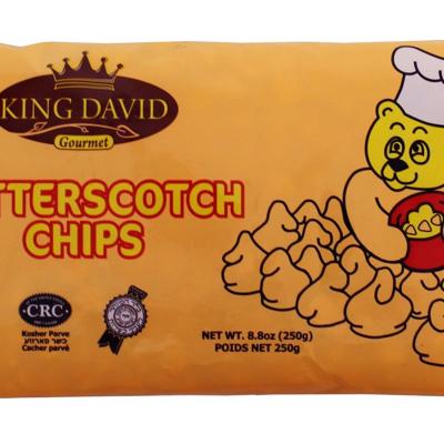 King David Vegan Butterscotch Chips Non-dairy Lactose Free Kosher 8.81 Ounce