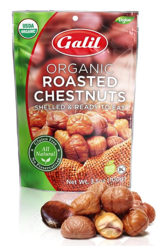 Galil Organic Roasted Chestnuts Peeled & Ready to Eat 3.5oz