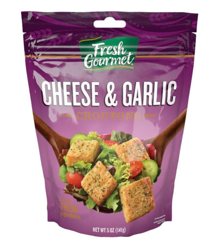 Fresh Gourmet Premium Croutons Cheese & Garlic 5 Ounce