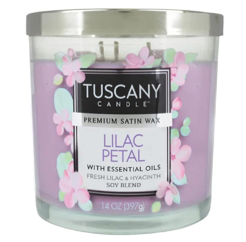 Tuscany Candle Lilac Petal & Hyacinth Scented Candle 14 oz