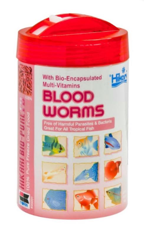 Hikari USA Bio-Pure Bloodworms Freeze Dried Fish Food 1ea/0.42 oz